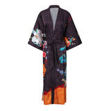100% Floral Nature - inspired Prints Silk Kimono Robe