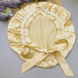 Silk Lace Sleep Cap For Women Hair Care Silk Night Bonnet