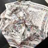 100% Silk Scarf For Women Floral Scarf Square Head Scarf