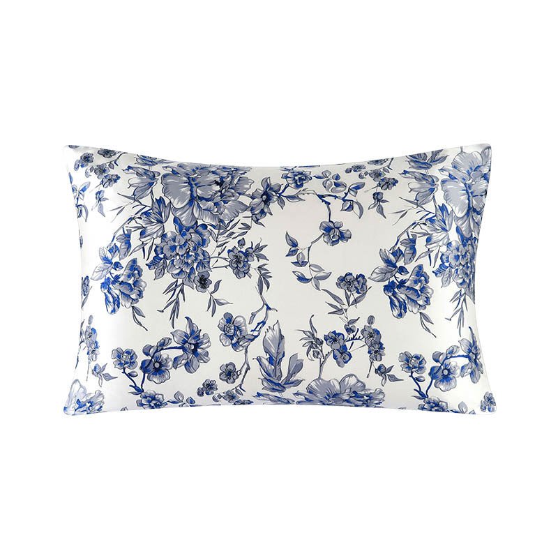 19 Momme Housewife Silk Pillowcase Hidden Zipper Assorted Floral Prints