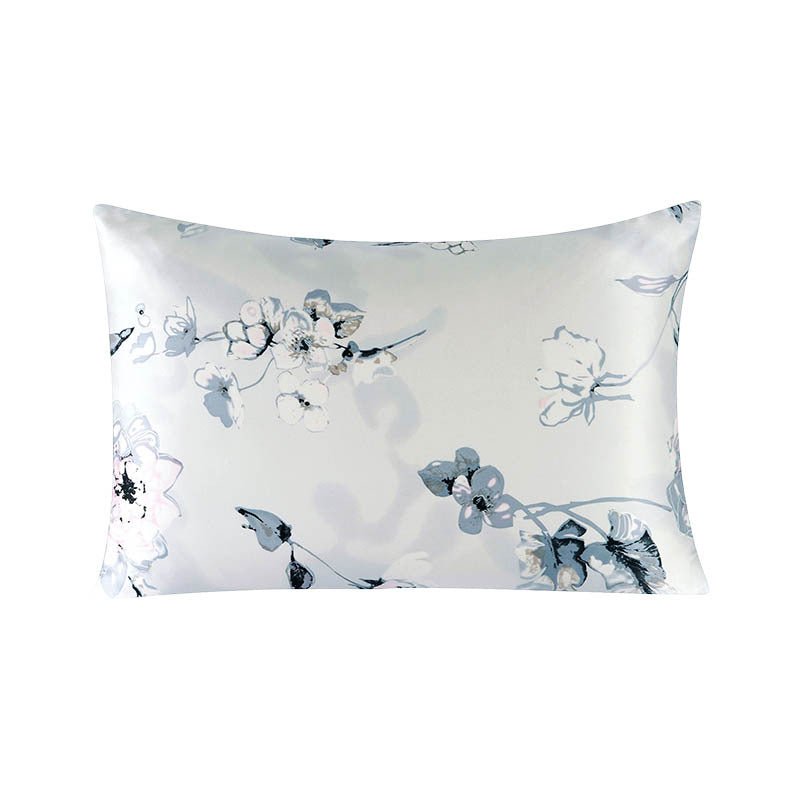19 Momme Housewife Silk Pillowcase Hidden Zipper Assorted Floral Prints