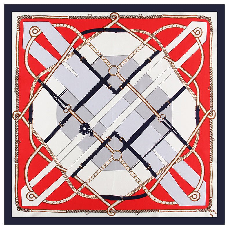 21''x21'' Womens Silk Chic Printed Square Silk Scarf