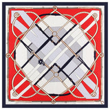 21''x21'' Womens Silk Chic Printed Square Silk Scarf