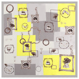 21''x21'' Womens Silk Chic Printed Square Silk Scarf