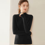 Womens Mock Neck Cashmere Sweater Cashmere Pullover Multi Colors