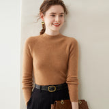 Womens Mock Neck Cashmere Sweater Cashmere Pullover Multi Colors
