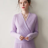 Womens Cashmere Sweater V Neck Cashmere Knit Pullover Cashmere Wrap