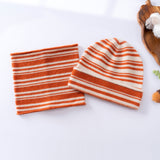 Kids Cashmere Striped Beanie Hat and Neck Gaiter Set