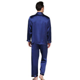 Men's Long Luxury Mulberry Silk Pyjamas Pure Silk Sleepwear