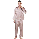 Men's Long Luxury Mulberry Silk Pyjamas Pure Silk Sleepwear