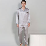 Men's Long Luxury Mulberry Silk Pyjamas Pure Silk Sleepwear