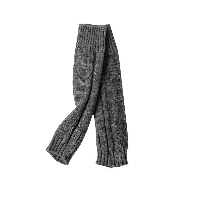 Cashmere Knit Fingerless Mittens for Women Arm Warmers Oversleeve Gloves