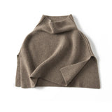 Cashmere Layered Collar Pullover Cashmere Dickey Ribbed Cashmere Neckpiece