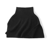 Cashmere Layered Collar Pullover Cashmere Dickey Ribbed Cashmere Neckpiece