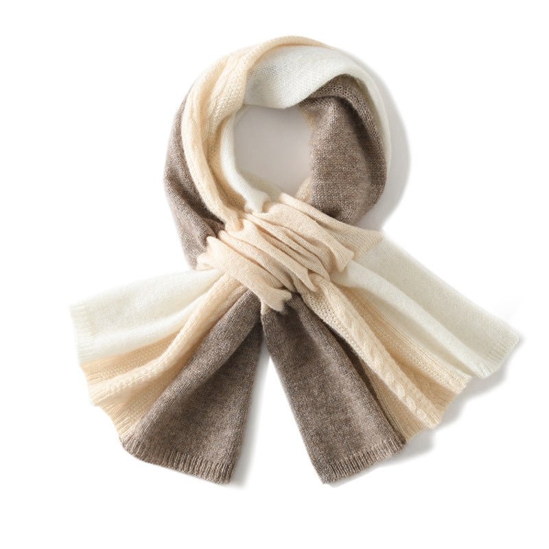 Cashmere Scarf Crossed Cashmere Neck Warmer Mixed Cashmere Neckerchief