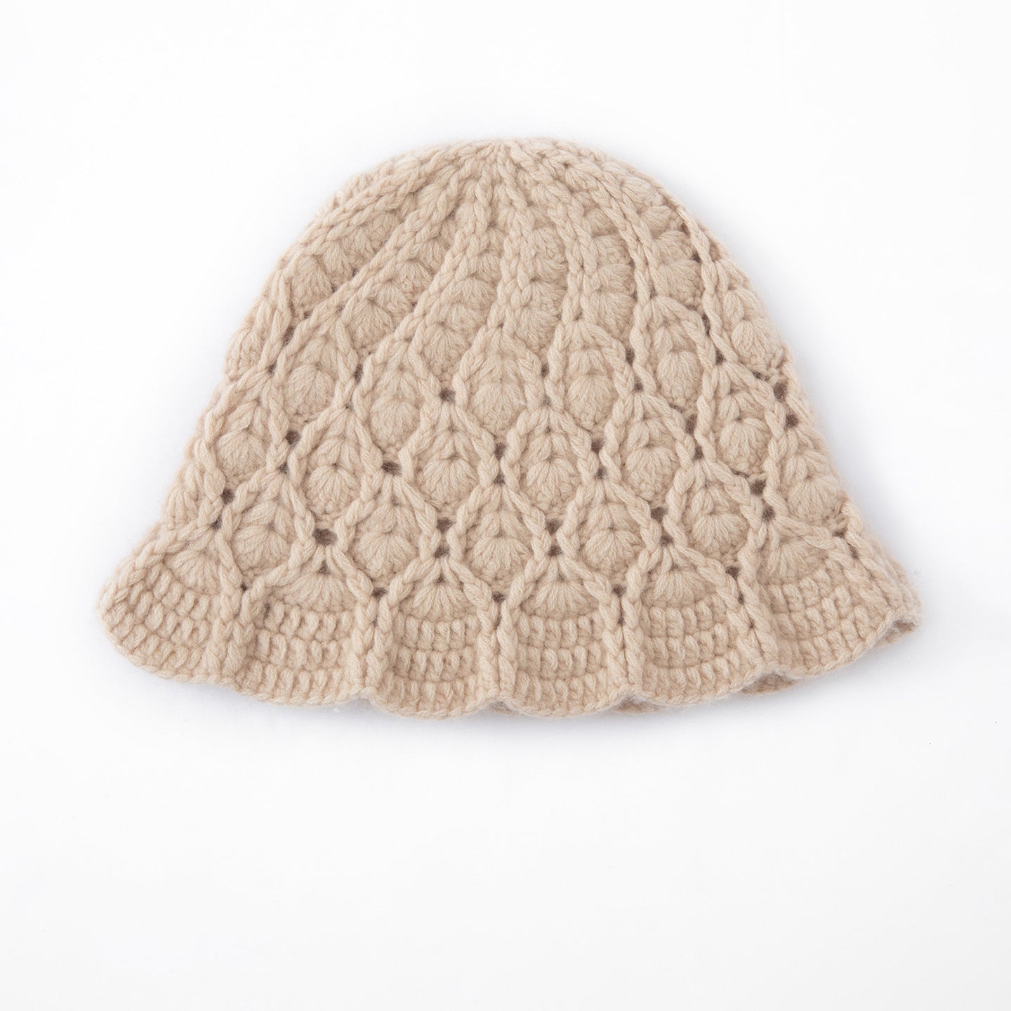 Chunky Cashmere Bucket Hat Cashmere Hat Flared Brim Cashmere Cloche Hat