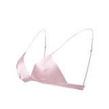 Classic Wireless Sexy Silk Triangle Bra
