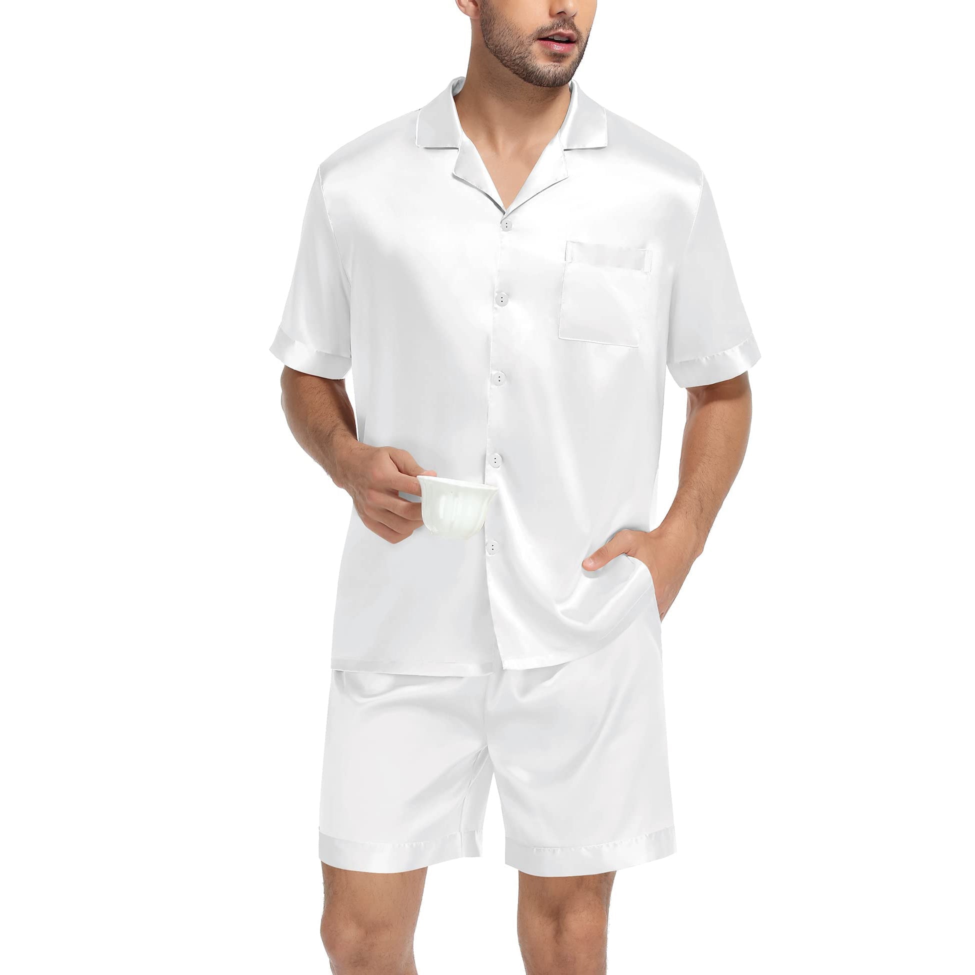 Couple Pajamas Set Short Mulberry Pure Matching Silk Pyjamas