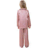 Girls Silk Pajama Set Long Unisex Silk Pajamas For Kids
