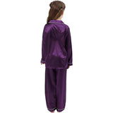 Girls Silk Pajama Set Long Unisex Silk Pajamas For Kids