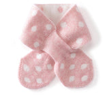 Kids Playful Polka Dot Cashmere Neck Warmer Bow Knot Cashmere Scarf Pure Cashmere Wrap