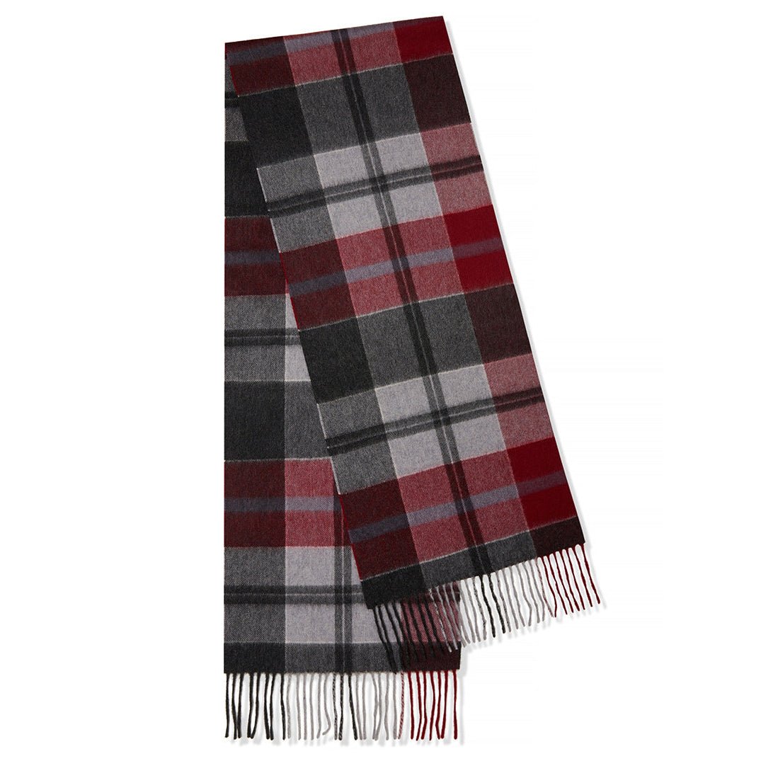 Long Cashmere Scarf with Tassel Plaid Cashmere Warps Multi Styles Winter Gifts