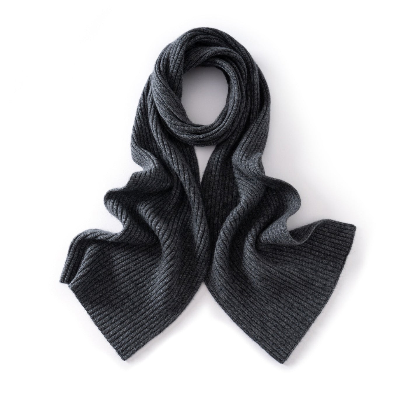 Long Ribbed Cashmere Scarf Unisex Cashmere Shawl Cashmere Wrap