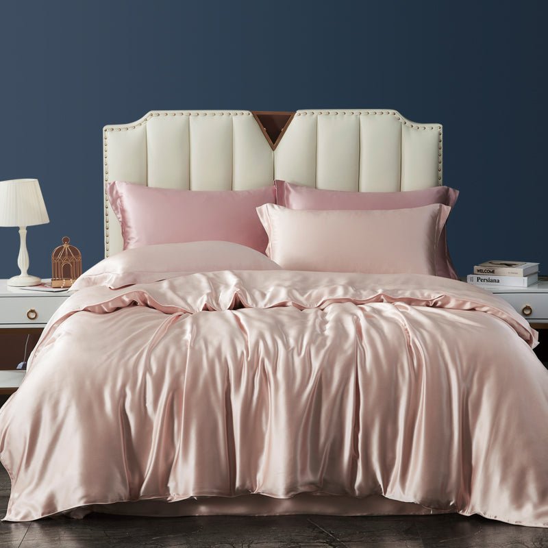 Luxury 100% 19 Momme 4PCS Silk Duvet Cover Set (fitted sheet)