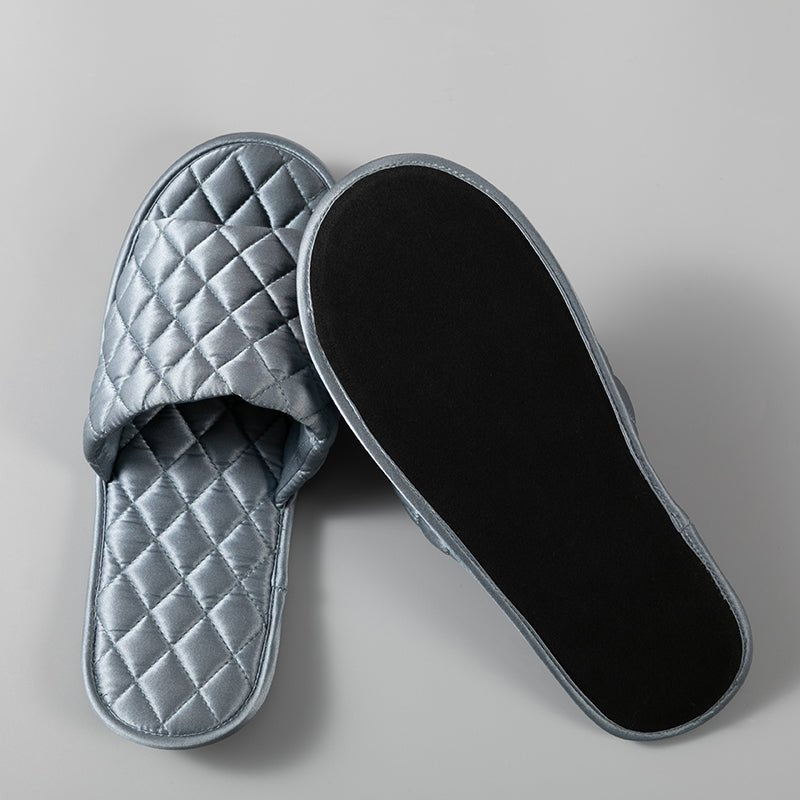 Luxury Silk Slippers For Women Soft home Slippers Travel Slippers Pink M