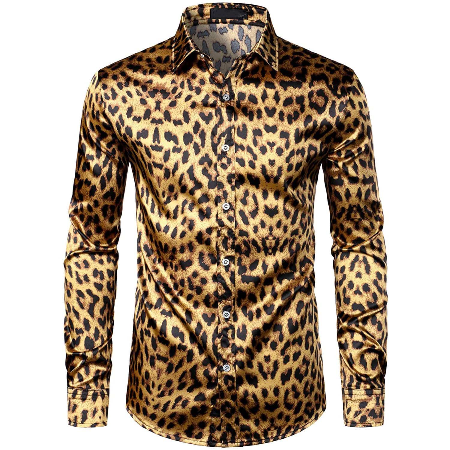 For Men Mens Leopard Dress Shirt Leopard Print Dress Shirt Mens