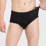 Men's Silk Underwear Mid Waist Silk Briefs Summer Silk Shorts
