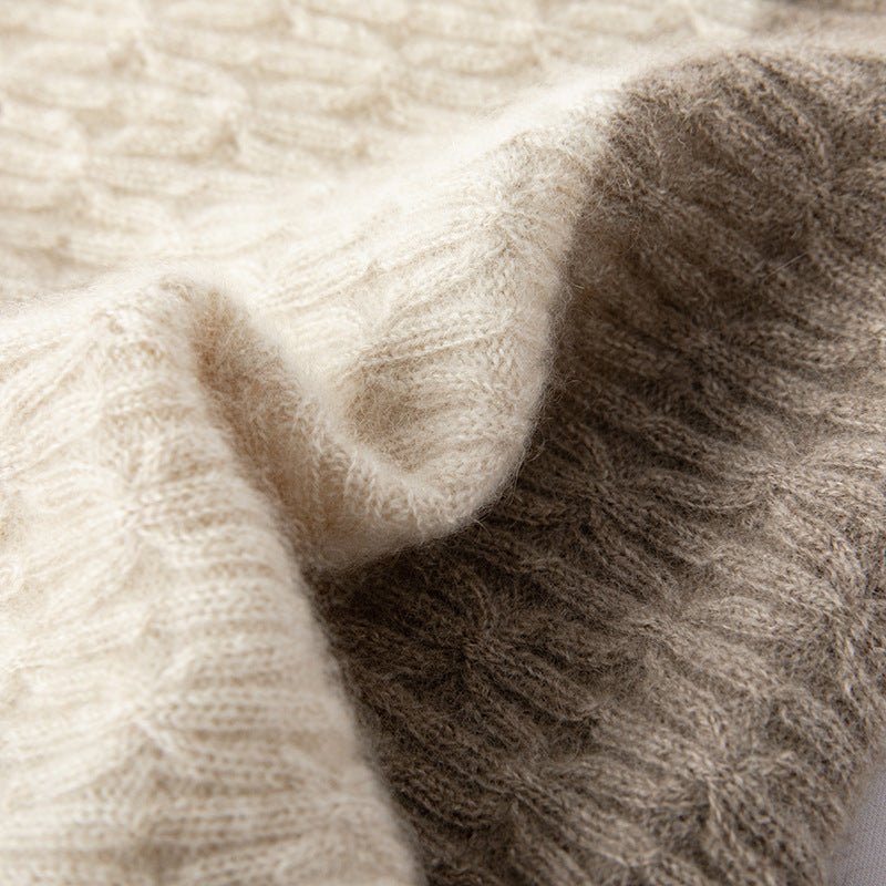 Mixed Colors Cashmere Neck Gaiter Cashmere Thick Cashmere Knitted Neck Warmer