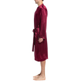 Mulberry Men's Silk Robe Luxury Long Silk Bath Robe
