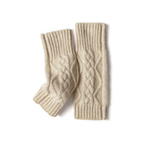 pure cashmere gloves womens fingerless gloves wrist protection knitted half finger gloves