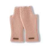 pure cashmere knitted gloves for women soft cashmere fingerless mitts for winter