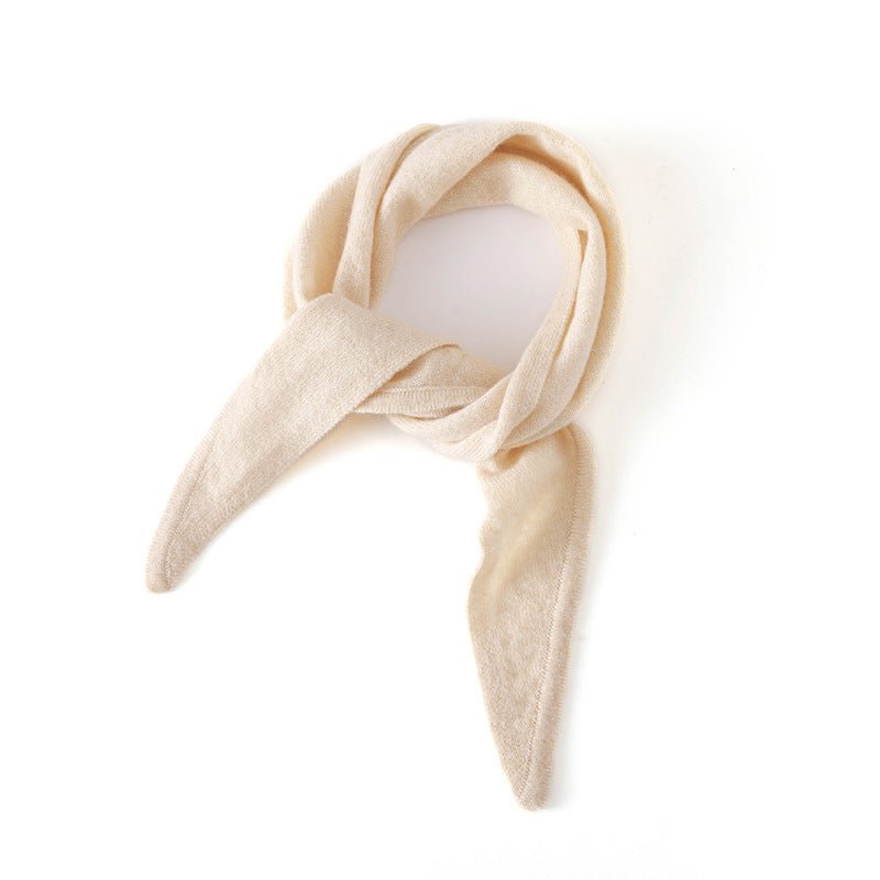 Pure Cashmere Skinny Tie Scarf Small Cashmere Triangle Scarf