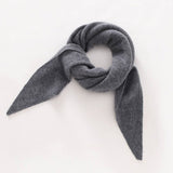 Pure Cashmere Triangle Neck Scarf Cashmere Knit Wrap for Men and Women