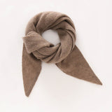 Pure Cashmere Triangle Neck Scarf Cashmere Knit Wrap for Men and Women