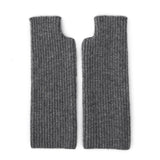 Ribbed Pure Cashmere Gloves Cashmere Wrist Warmers Long Cashmere Mitts