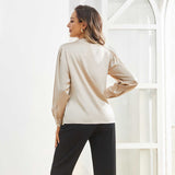 Silk Blouses For Women Dressy Long Mock Neck Silk Shirts