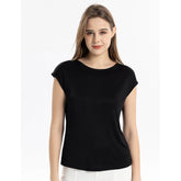 Silk knitted women's T-shirt slim vest silk round neck bottoming shirt