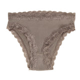 Silk panties women's lace ribbed mulberry silk mid - waist briefs
