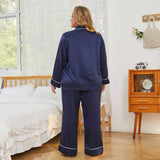 Women Plus Size Silk Pajamas 100% Silk Two Piece Pjs