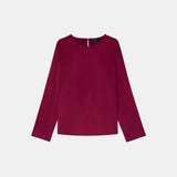 Women Pullover Long Sleeve Pure Mulberry Silk Blouse