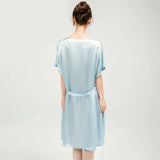 Women Pure Silk Nightdress V Neck 100% Silk Sleepwear