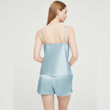 Women Silk Cami Set 100% Cowl Neck Silk Camisole Set