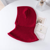 Womens Bear Ear Cashmere Balaclava Cute Cashmere Knit Hood