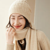 Women's Cashmere Beanie Hat Classic Knitted Cashmere Hats