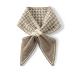 Womens Cashmere Bowknot Scarf Houndstooth Cashmere Neck Warmer