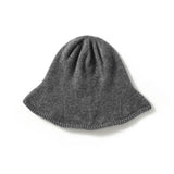 Womens Cashmere Bucket Hat for Fall Winter Cashmere Knitted Hat Head Warmer